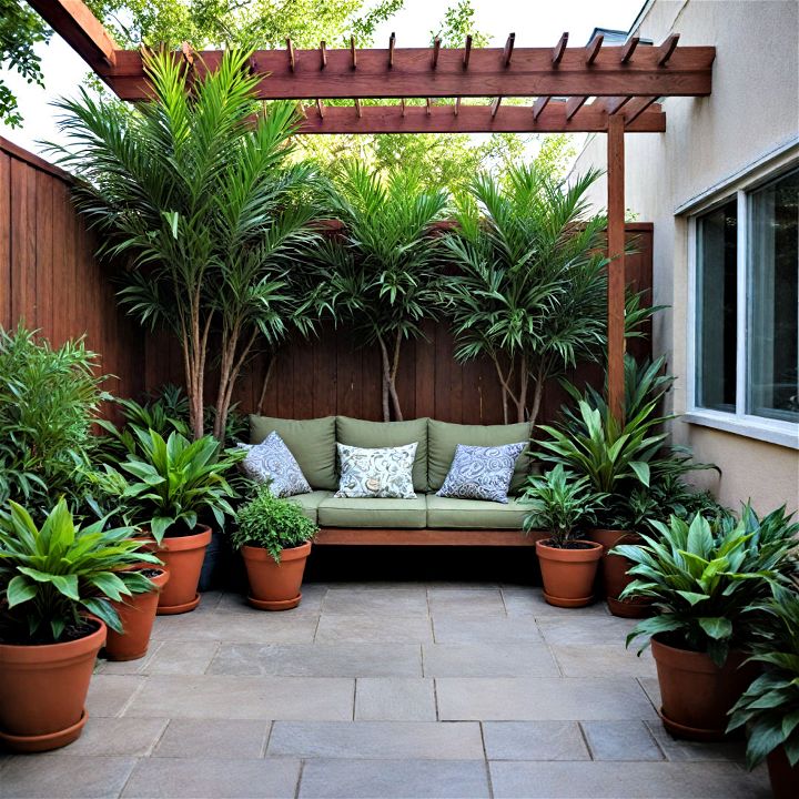 potted plants and trees patio privacy