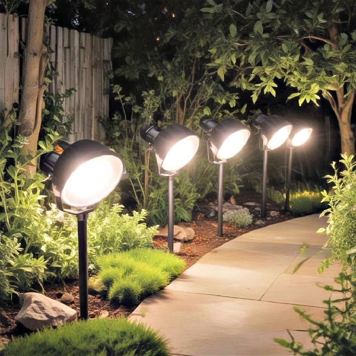 powerful floodlights for garden