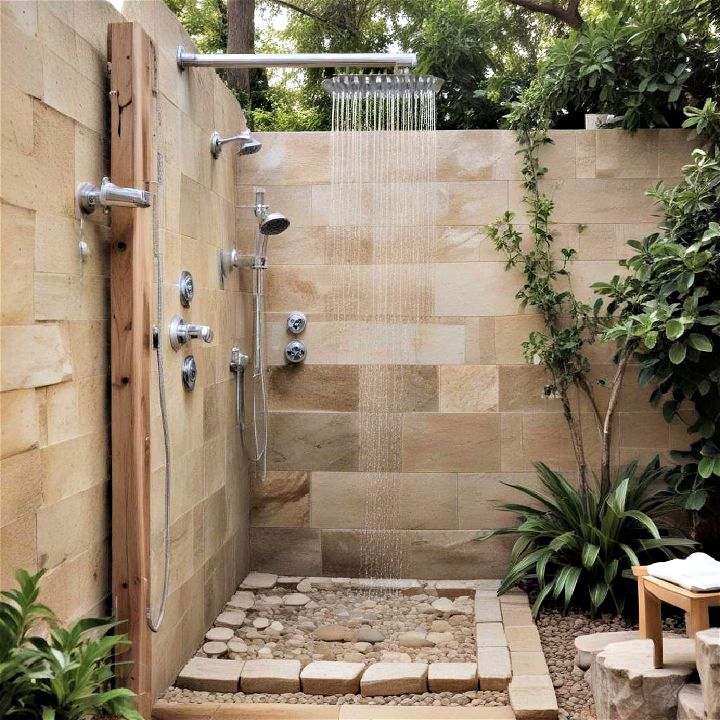 practical and eco friendly outdoor shower