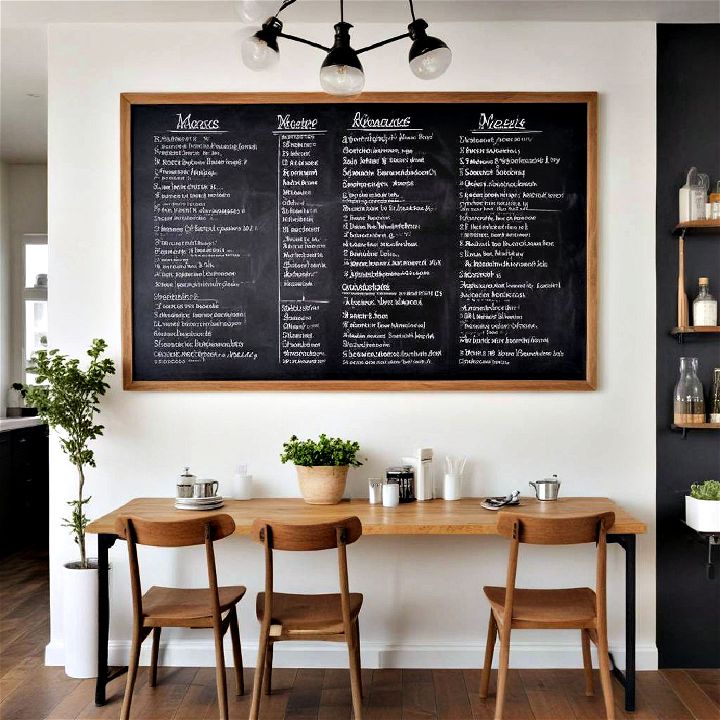 practical and stylish blackboard menus