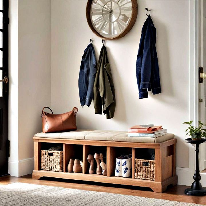 practical storage options inviting bench