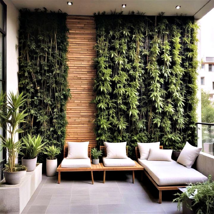 lush privacy plant wall