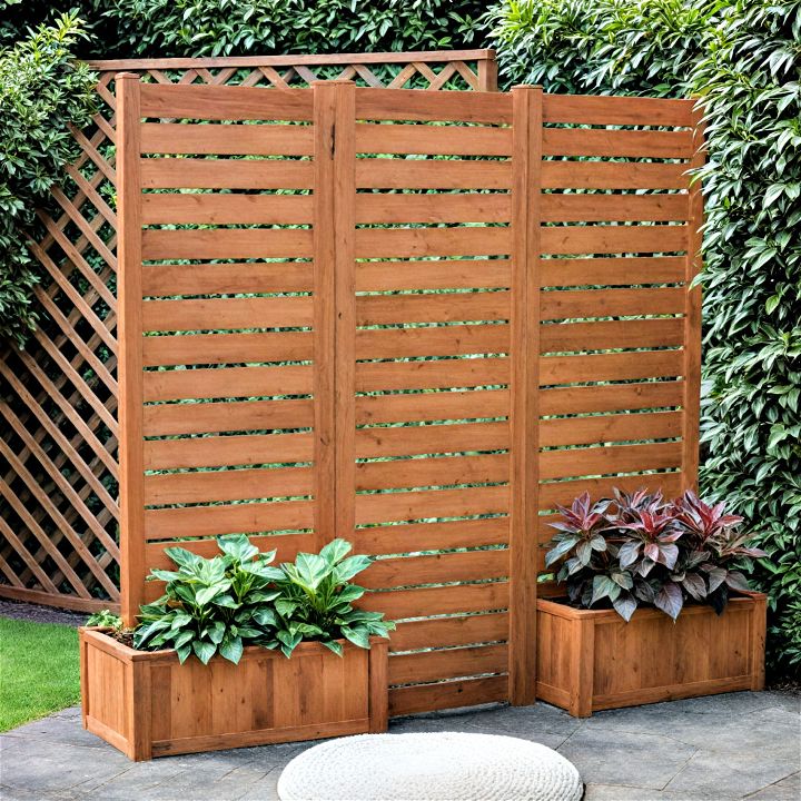 privacy planters to create a natural flexible barrier
