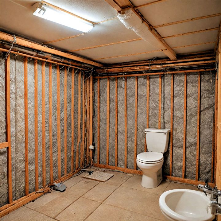proper insulation for basement bathroom