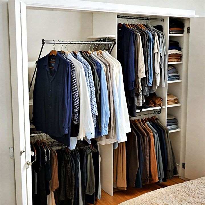 pull down closet rod for high ceilings