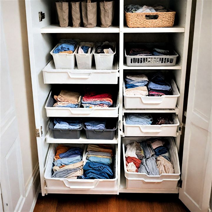 pull out bins for your closet s organization