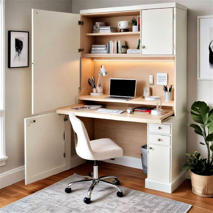 pull out workspace for small craft room