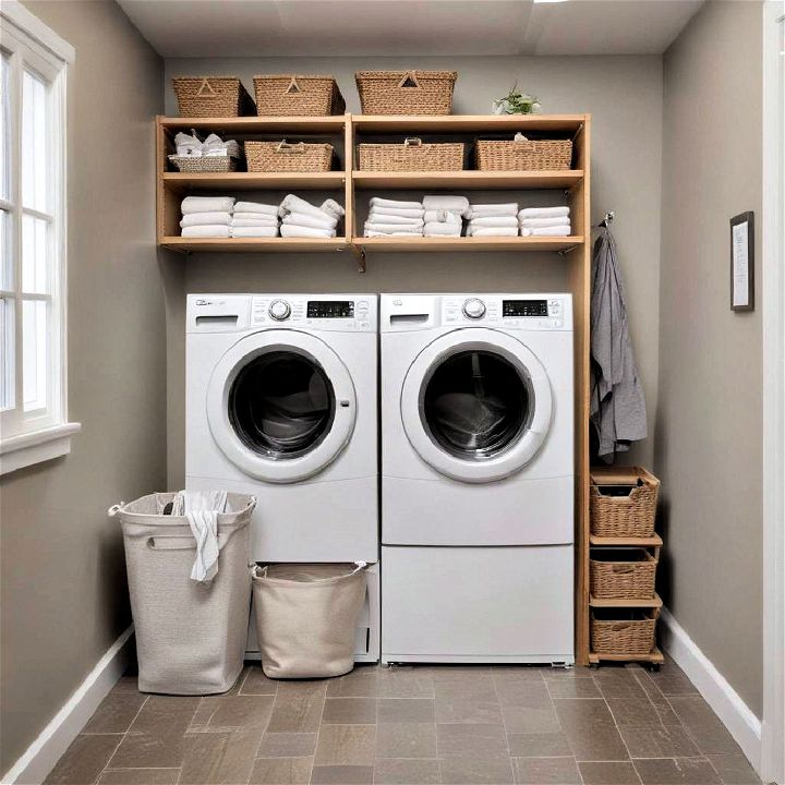 quality laundry bins for basement laundry