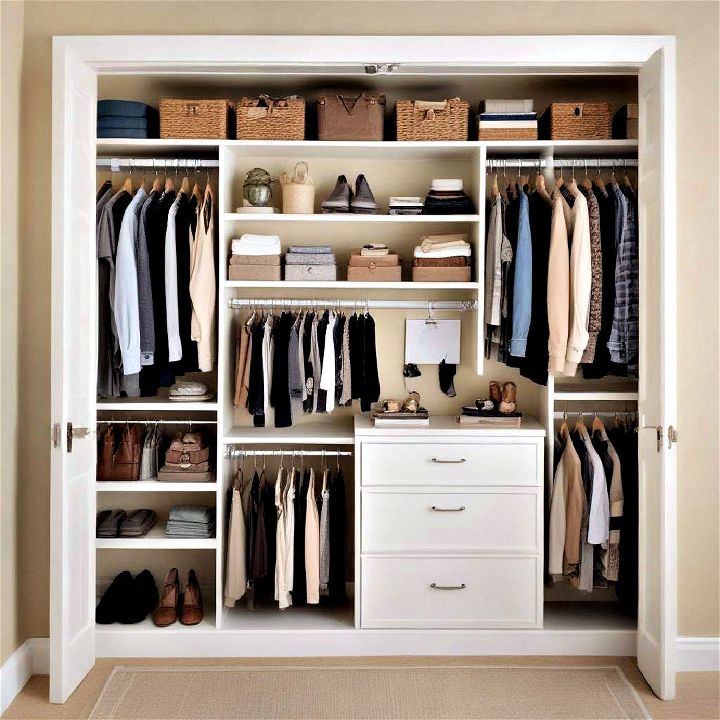 reach in closet configuration for limited space