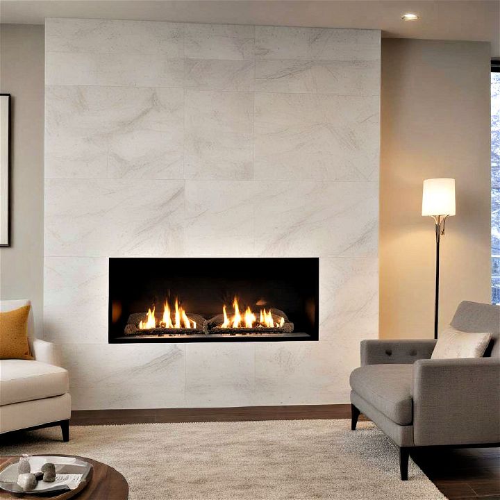recessed wall fireplace