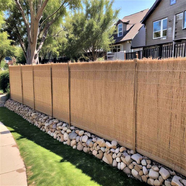 reed fencing to block neighbors view