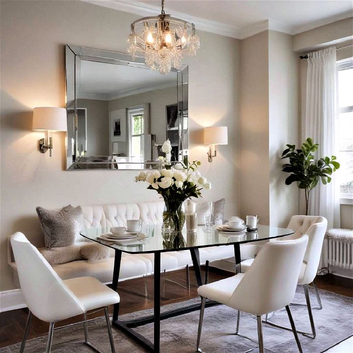 reflective surfaces for small dining room