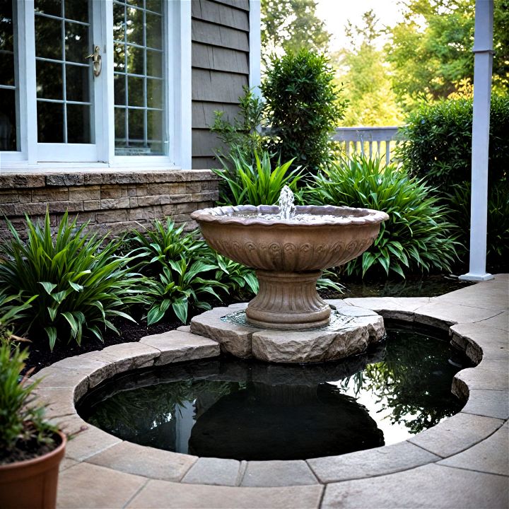 reflective water feature to create a tranquil ambience