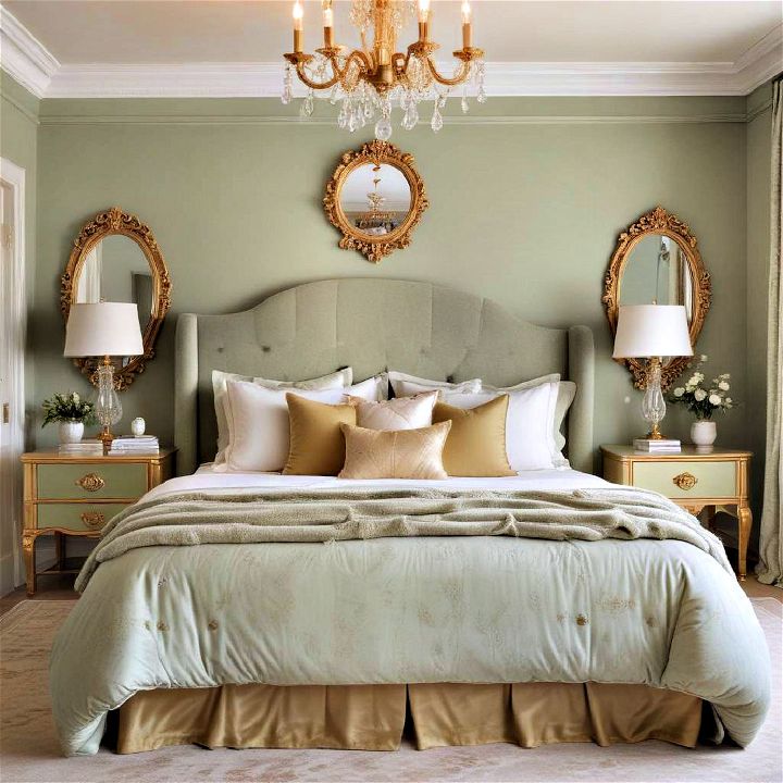 regal luxury with sage and gold