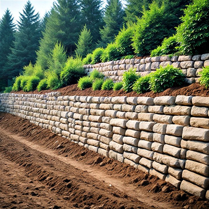 reinforced soil retaining walls for sloped backyards
