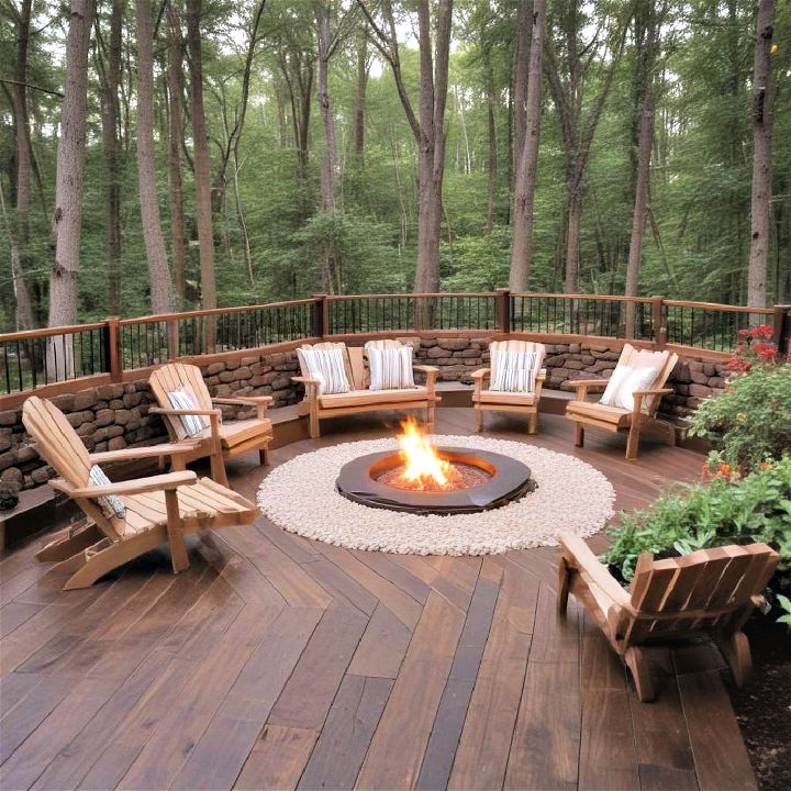 relaxation fire pit focal point deck