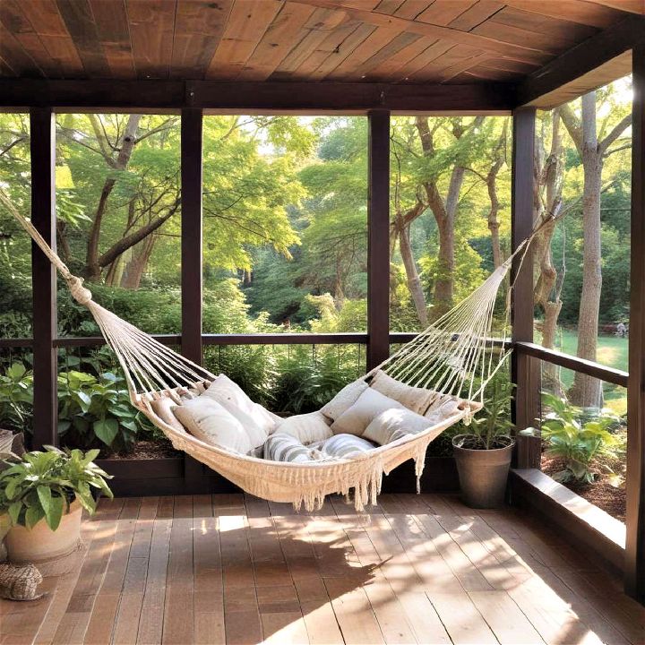 relaxation hammock room under your deck