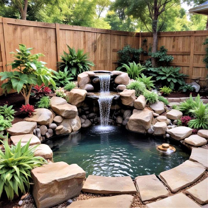 relaxation water features for backyard oasis