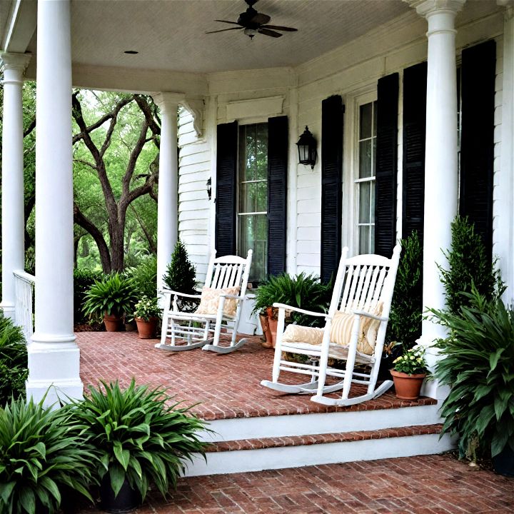 relaxing front porch with southern charm
