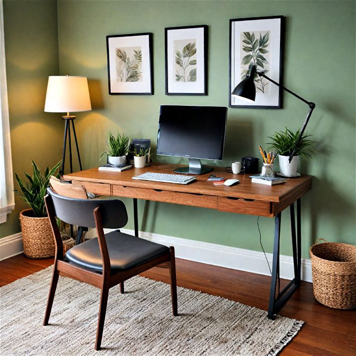 repurpose a dining table to a sleek work