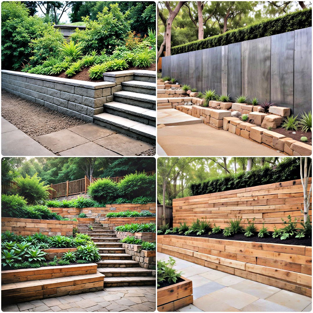 Retaining Wall Landscaping Ideas VQUJYL