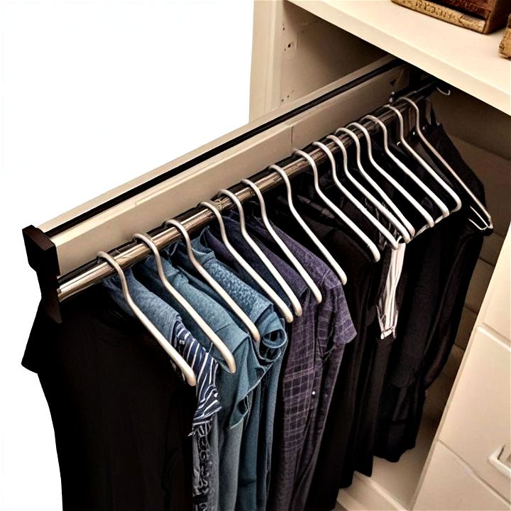 retractable closet rods for maximizing hanging space