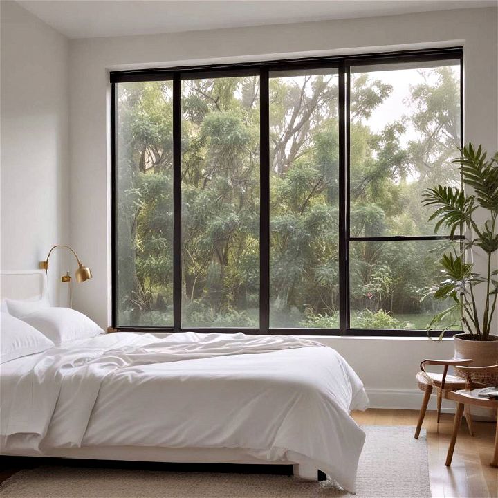 retractable window screens for small guest bedroom