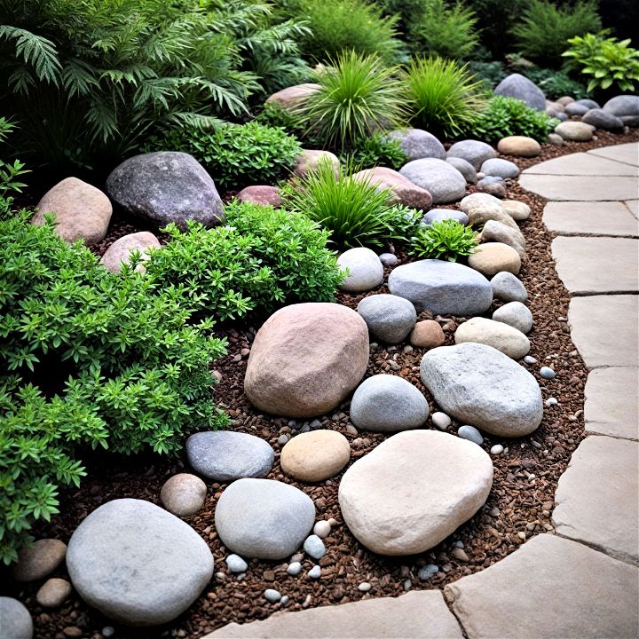 rock garden accents to add natural beauty to your backyard