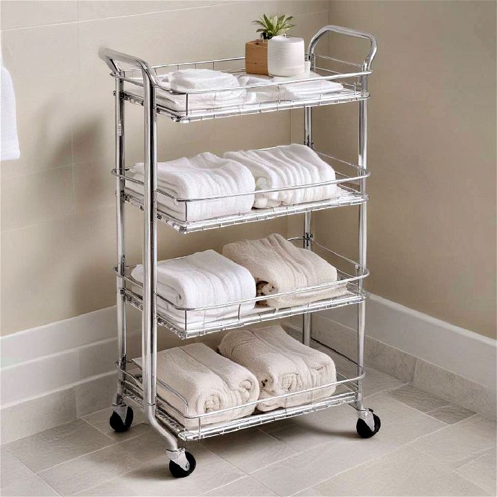 rolling cart for small bathroom
