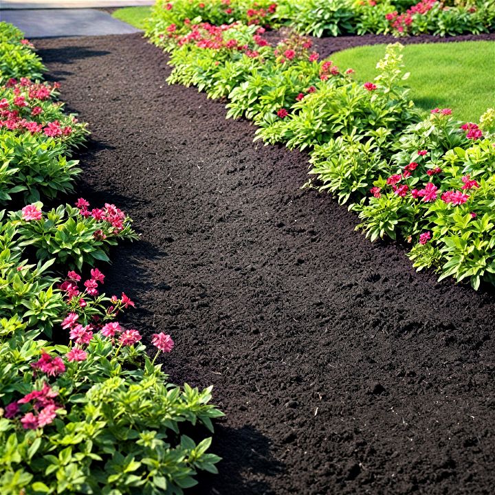 rubber mulch garden path