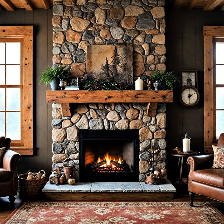 rustic and cozy electric fireplace