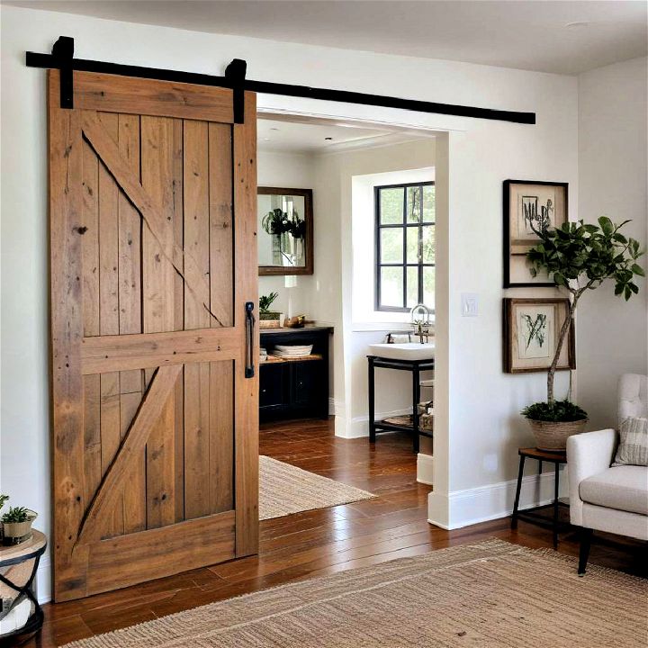 rustic and stylish sliding barn door