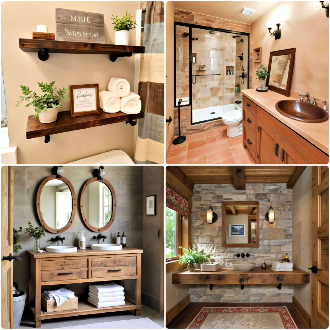 30 Rustic Bathroom Ideas for a Cozy Farmhouse Look