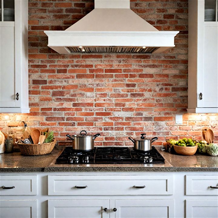 rustic brickwork to warmth and texture into a kitchen