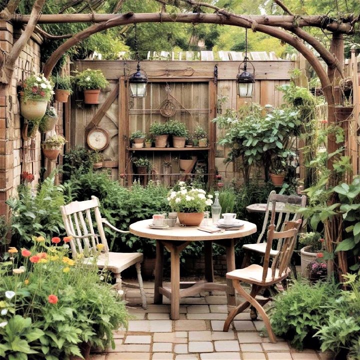rustic charm of a country style garden