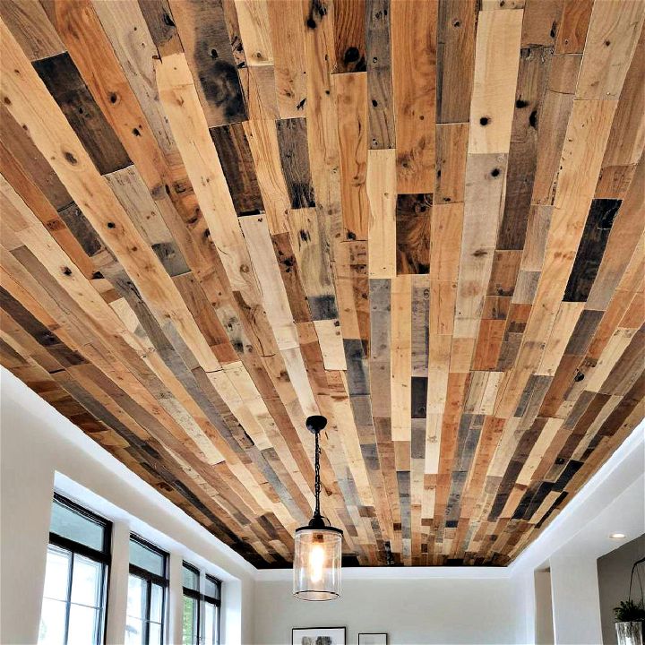 rustic charm pallet wood ceiling