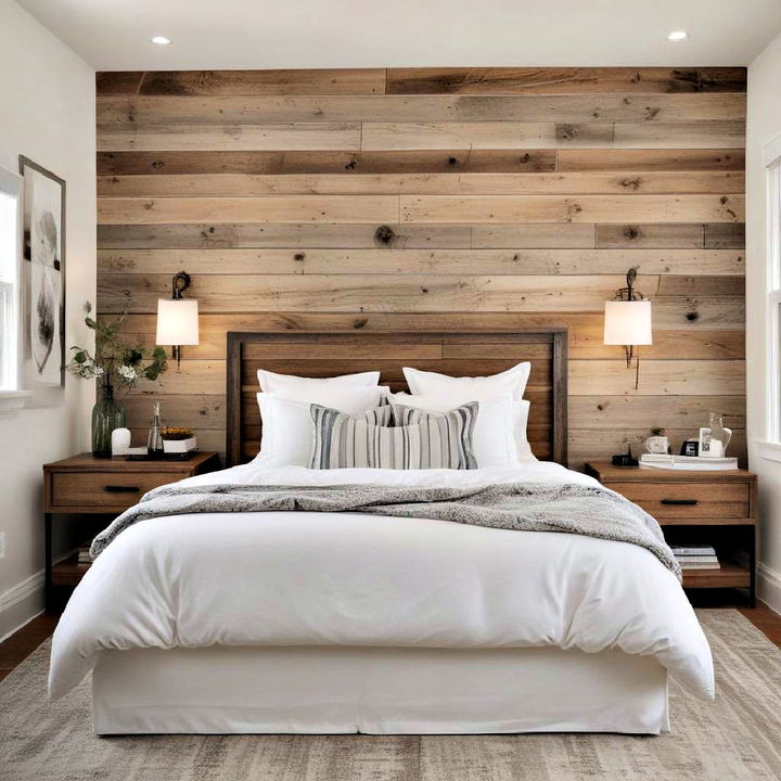 rustic shiplap for bedroom wall