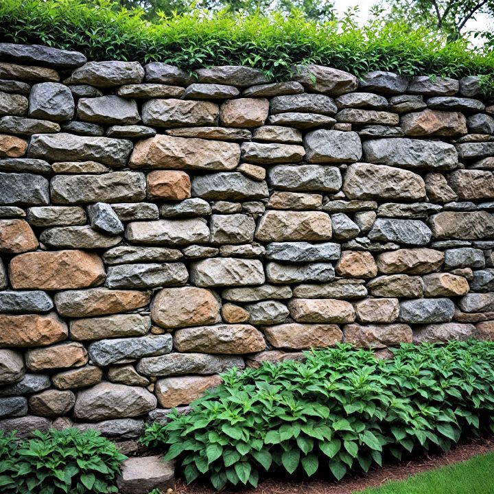 rustic stone walls for robust outdoor privacy