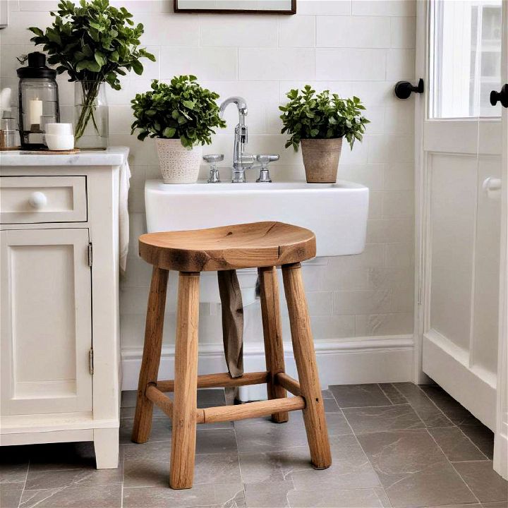 rustic stool or chair for personality