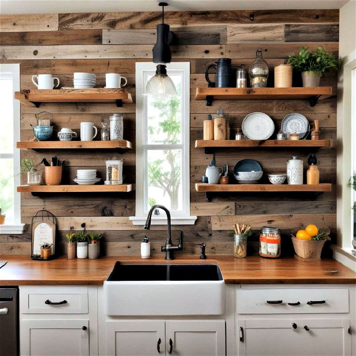 rustic wood kitchen accents