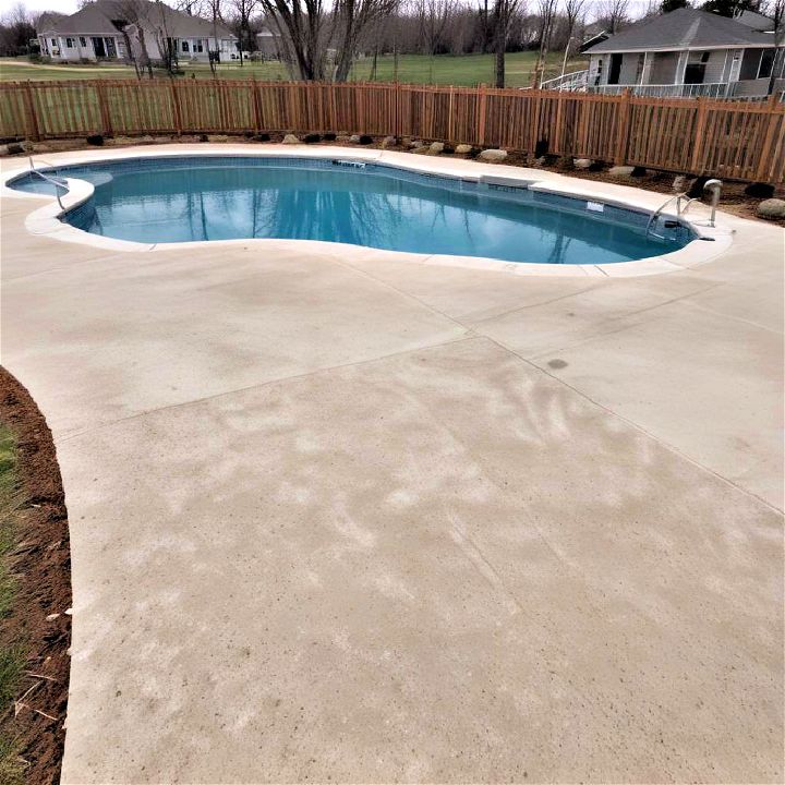 salt finished concrete for pool deck