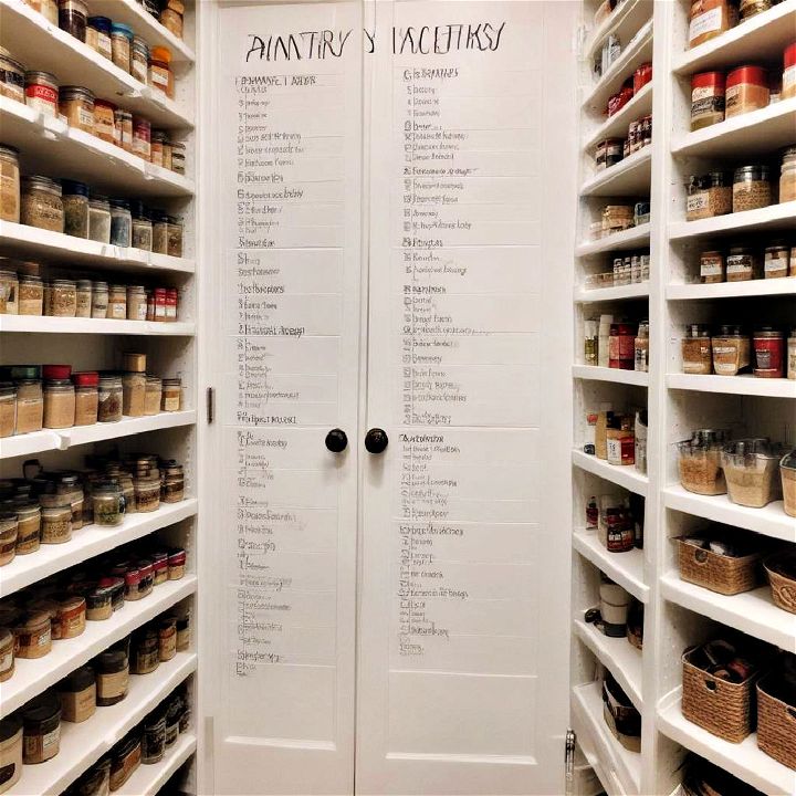 saving time and money on the pantry inventory list