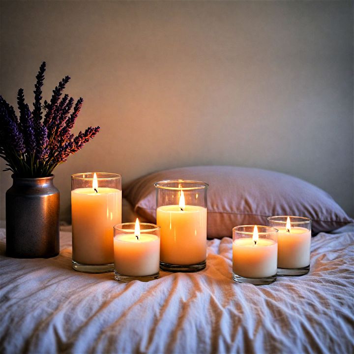 scented candles to create a fragrant bedroom