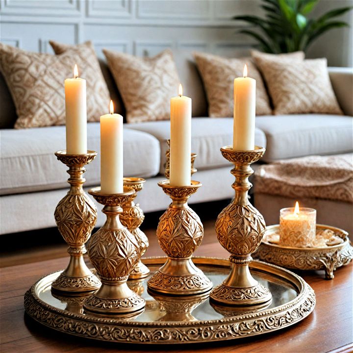 sculpted candle holders to add artistry to your coffee table