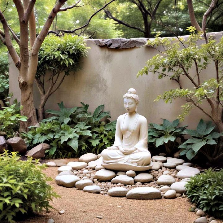sculpture accents for zen garden