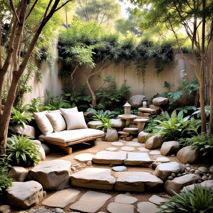 secluded reading spot for zen garden