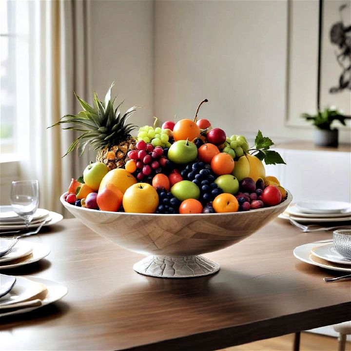 set the scene with a sculptural fruit bowl