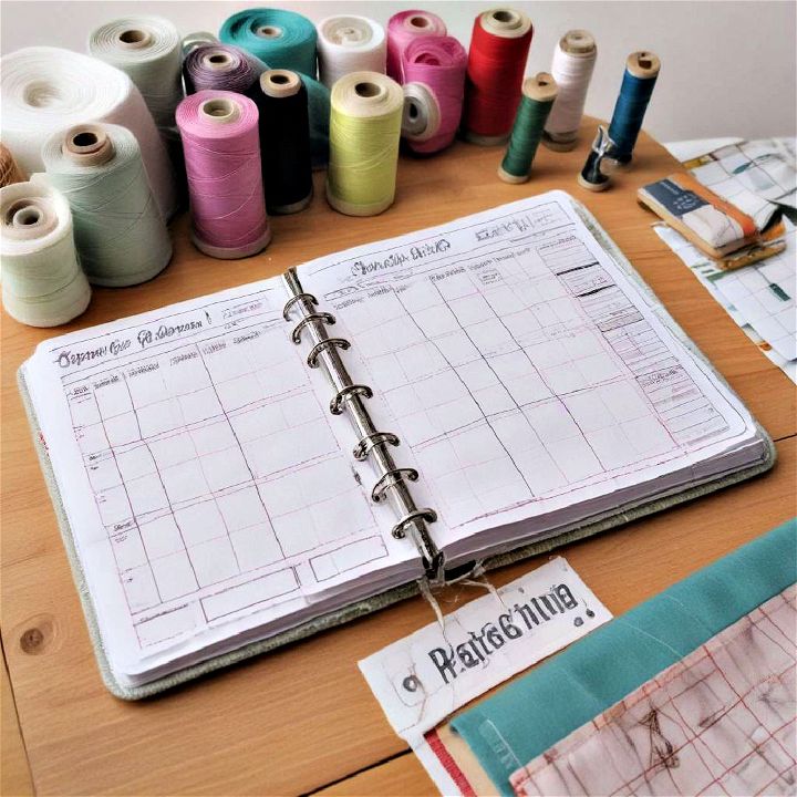 sewing planner for organize projects