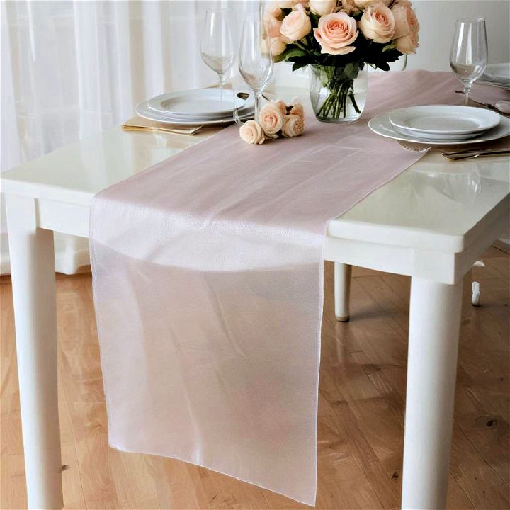 sheer organza runner