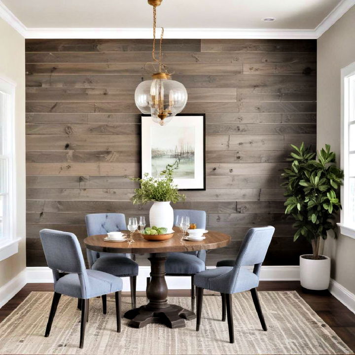 shiplap walls for dining room